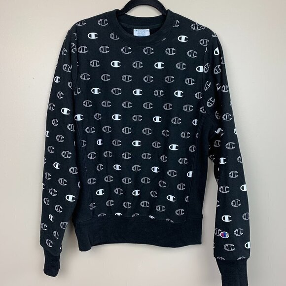 Champion Tops - Champion Reverse Weave Logo Crew Neck Sweatshirt